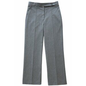 BRUNELLO CUCINELLI Gray Melange Wool Beaded Embellished Straight Leg Pants 38 2